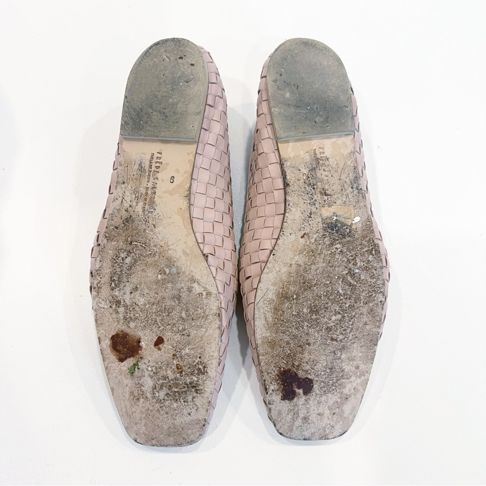 Freda Salvador Jada Square Toe Woven Ballet Flat Size 9 Dusty Pink - Picture 7 of 8